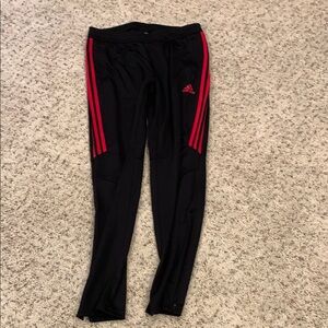 Adidas Black and Red Track Pants